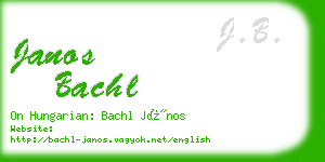 janos bachl business card